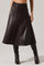 Sticky add to cart - Zhuri Faxu Leather Midi Skirt