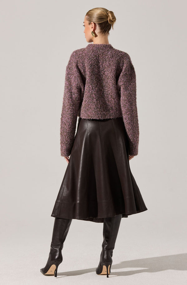 Zhuri Faxu Leather Midi Skirt - ASTR the Label