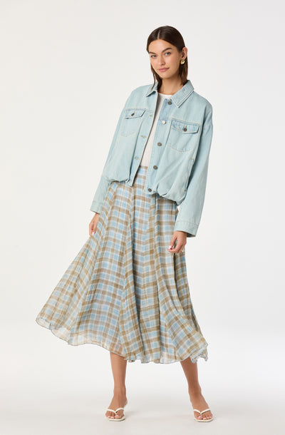 Fiori Pleated Maxi Skirt