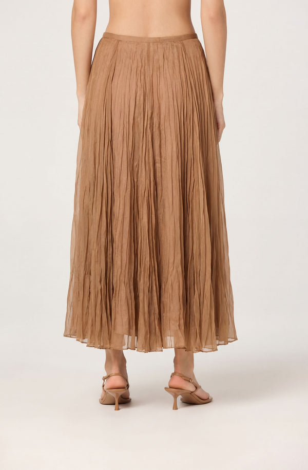 Fiori Flared Pleated Maxi Skirt - ASTR the Label