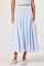 Sticky add to cart - Thesan Mixed Media Drop-Waist Midi Skirt