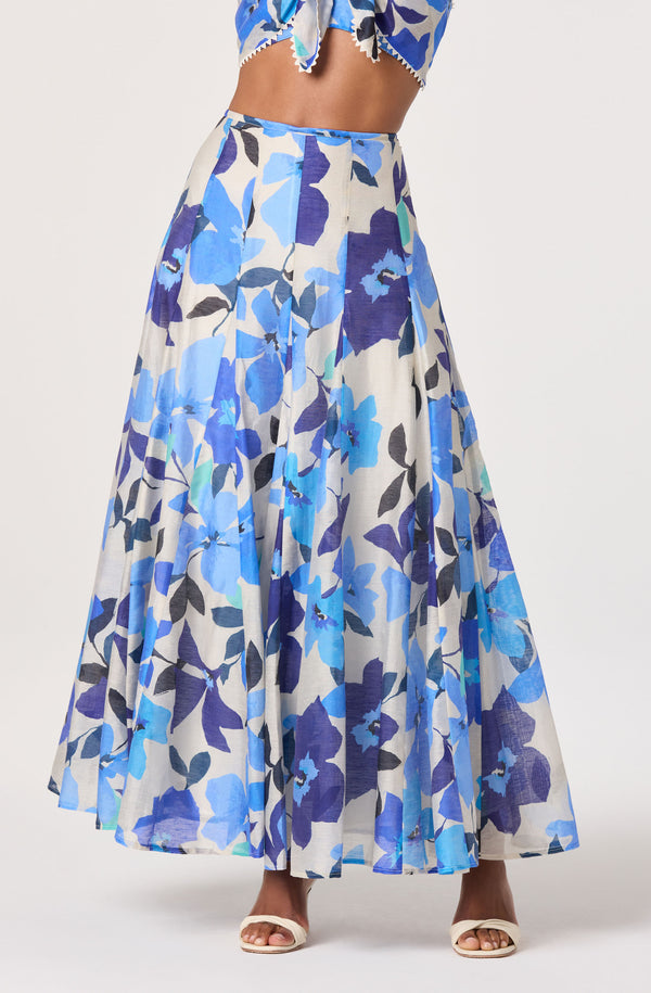 Kaley Floral Godet Maxi Skirt - ASTR the Label