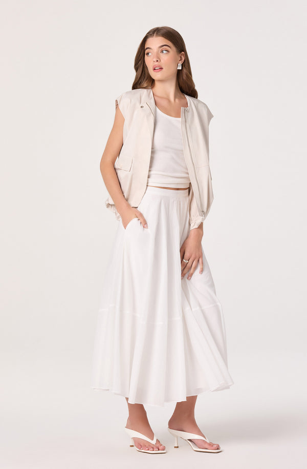 Grace Tiered A-Line Midi Skirt - ASTR the Label