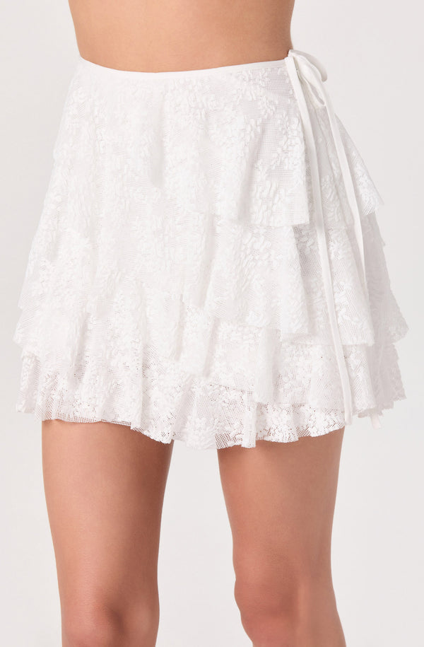 Madeleine Tiered Ruffle Mini Skirt - ASTR the Label