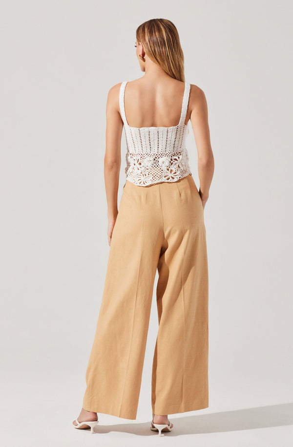 Everly Floral Crochet Sweater Top - ASTR the Label