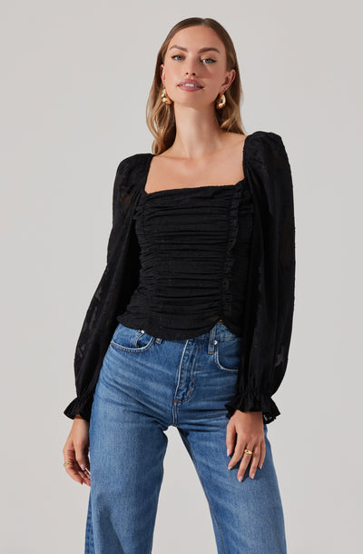 Tonina Square Neck Puff Sleeve Top