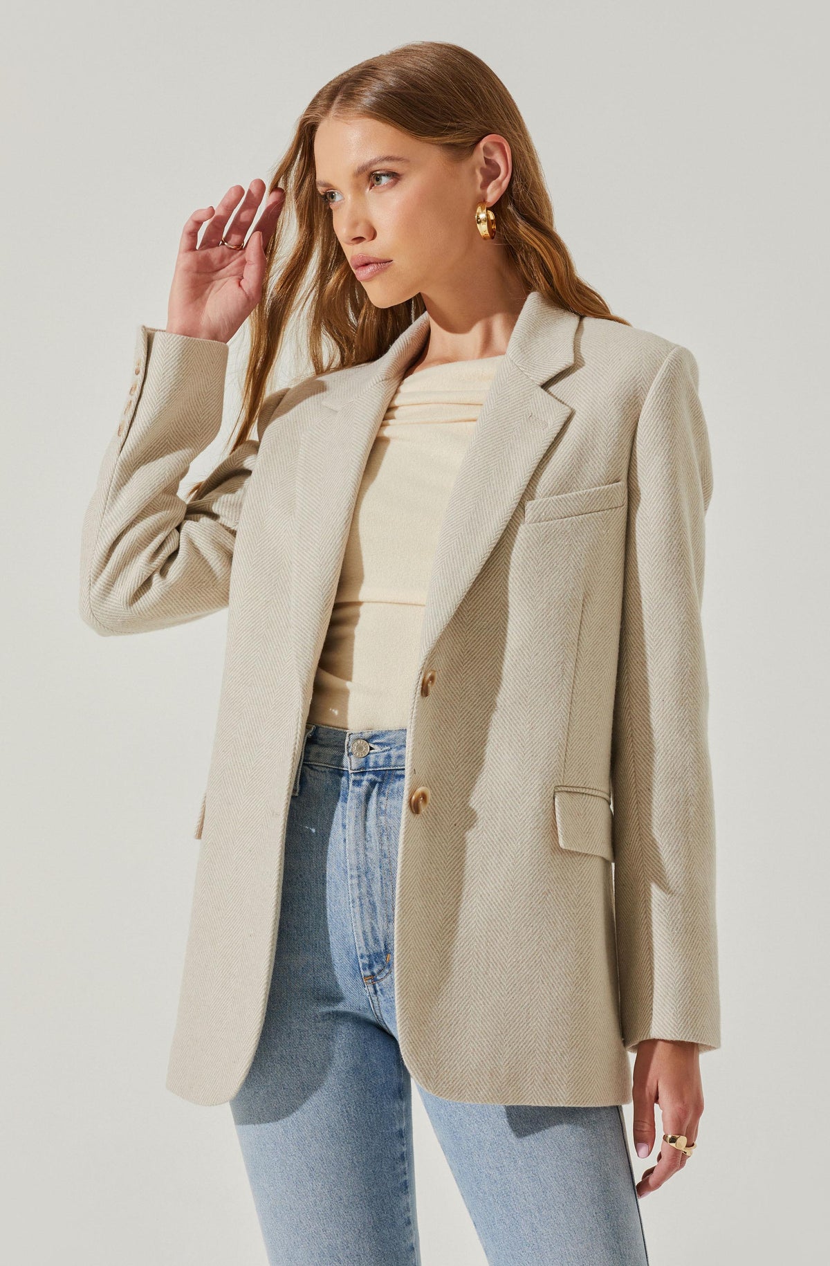 Rachel Wool Blend Oversized Blazer – ASTR The Label