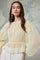Sticky add to cart - Amie Shirred Balloon Sleeve Peplum Top