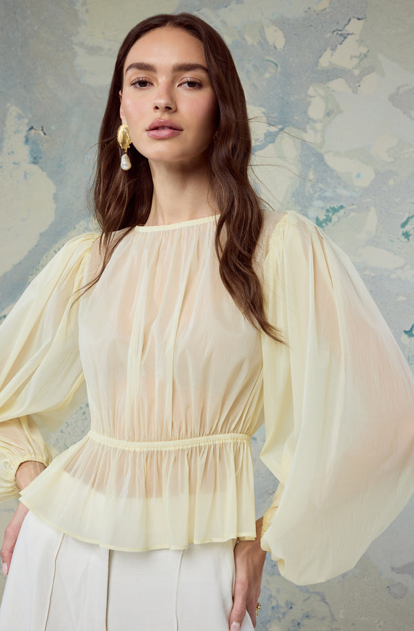 新品 Ameri MADISON BALLOON SLEEVE TOP Maddison Balloon Sleeve Satin Shirt - Black | Fashion Nova