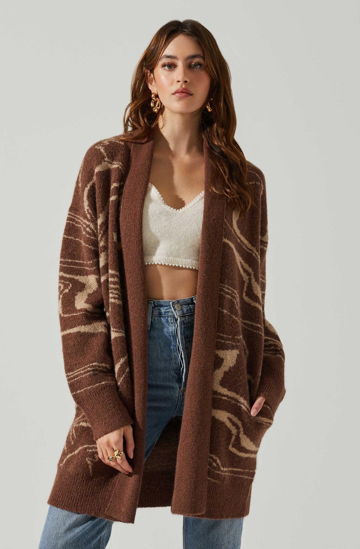 Charli Cable Knit Oversized Cardigan Sweater – ASTR The Label