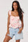 Sticky add to cart - Baylin Eyelet Corset Peplum Top