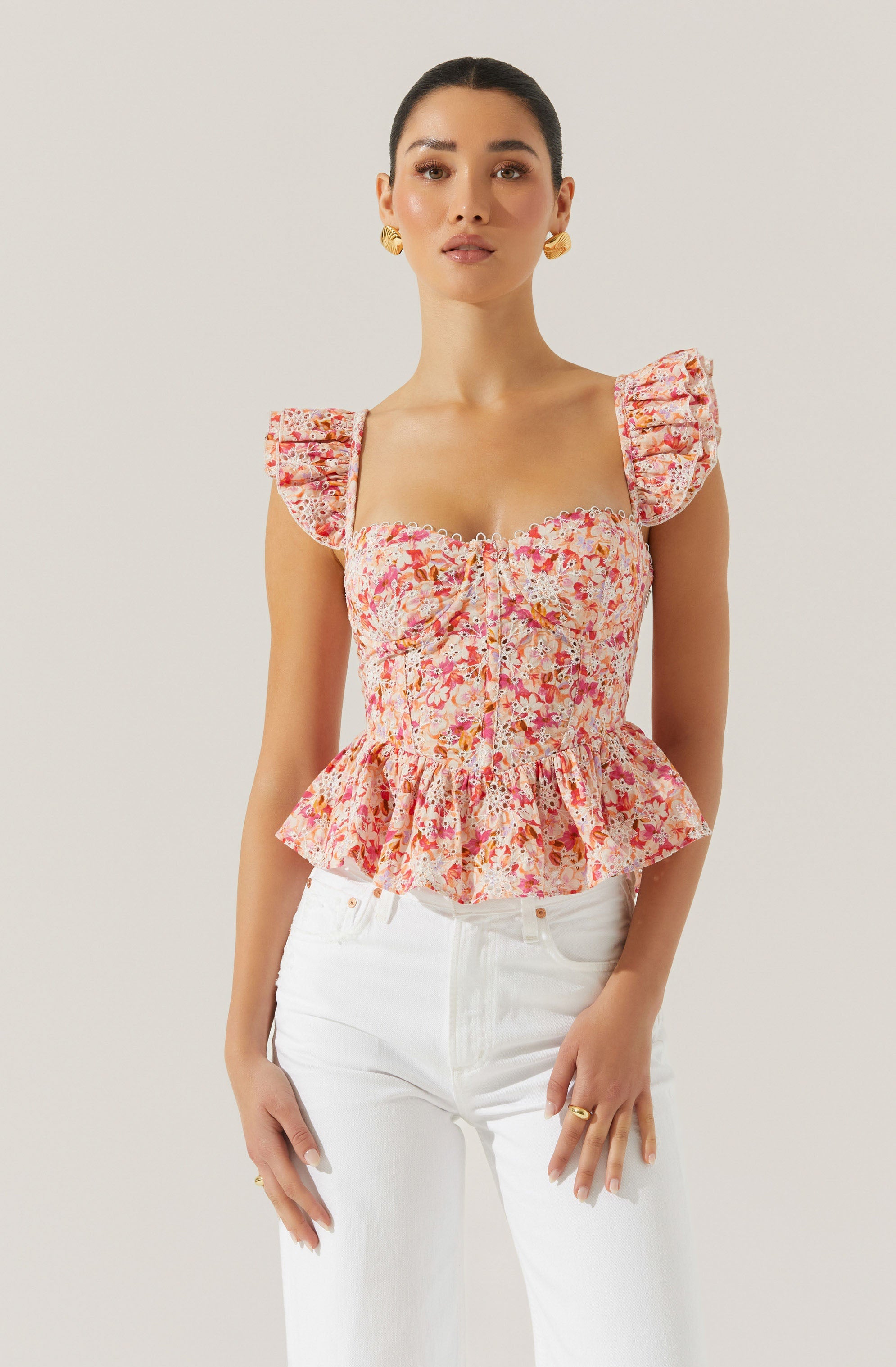 Her lip to（ハーリップトゥー）の「Lily Shawl Peplum Top（T