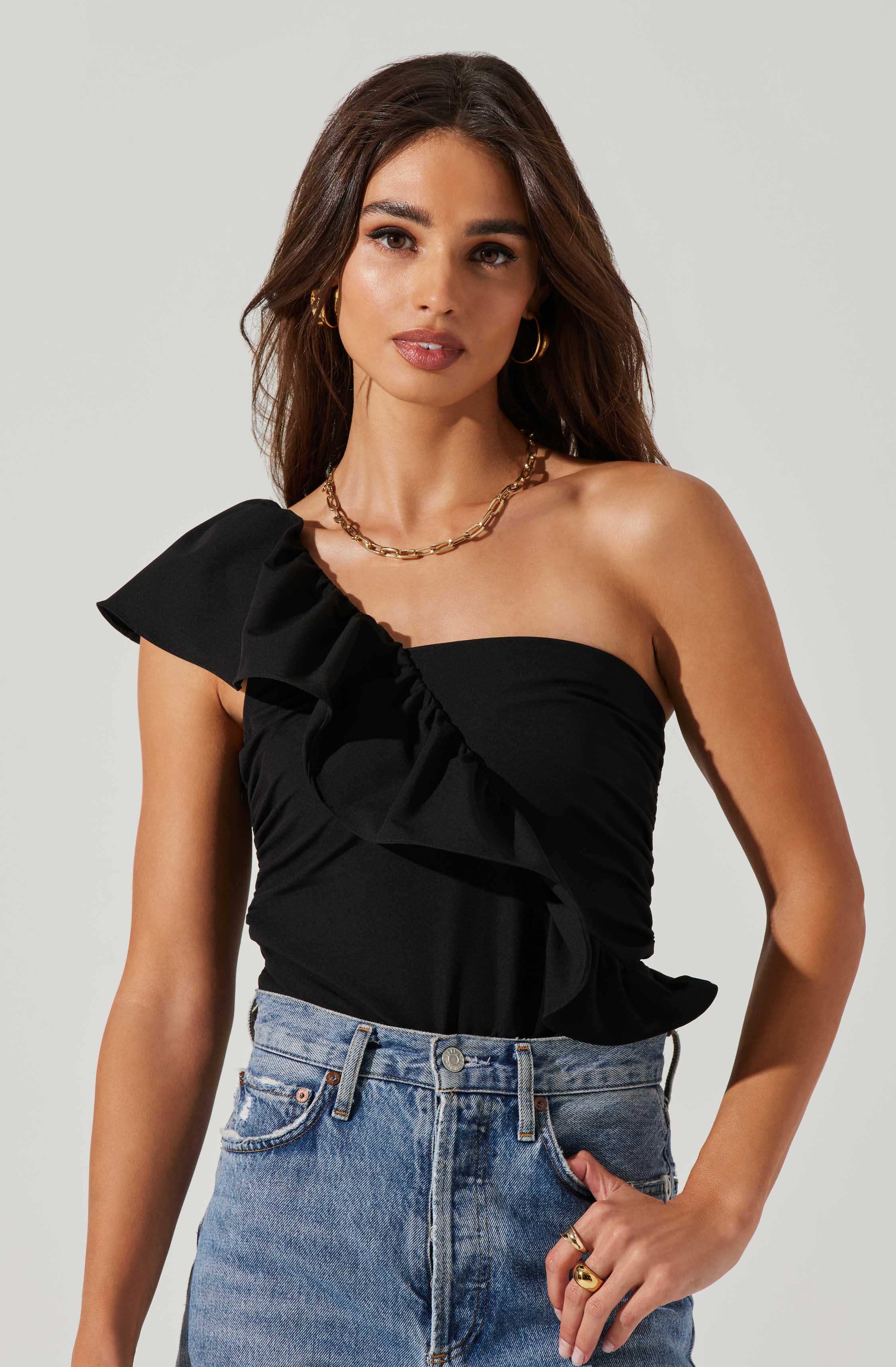 Malena One Shoulder Bodysuit ASTR The Label
