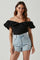 Claribelle Ruffle Hem Off Shoulder Top