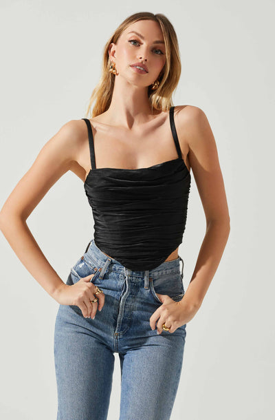 Janet Ruched Bustier Top