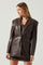 Ezra Faux Leather Oversized Blazer