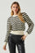 Jaylani Chevron Stripe Pointelle Sweater