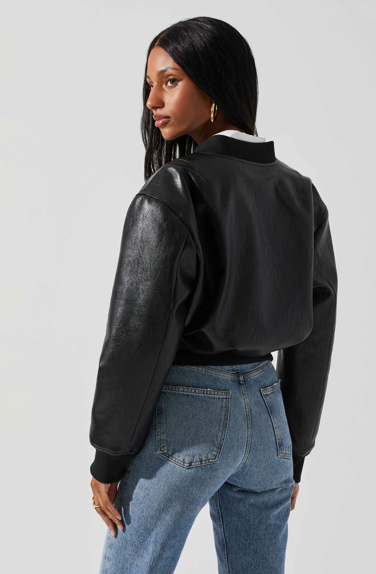 Avianna Faux Leather Bomber Jacket – ASTR The Label