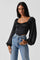 Penny Ruched Bust Long Sleeve Top