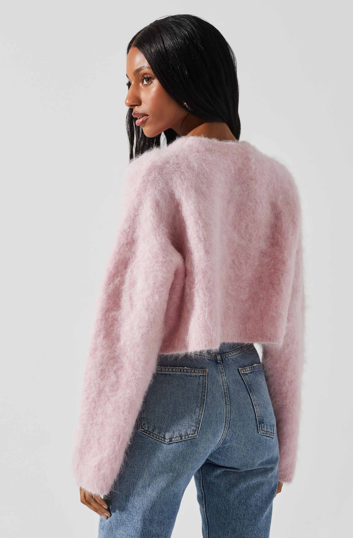 Clarissa Cropped Fuzzy Knit Sweater – ASTR The Label