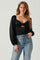 Yamuna Rhinestone Trim Long Sleeve Top