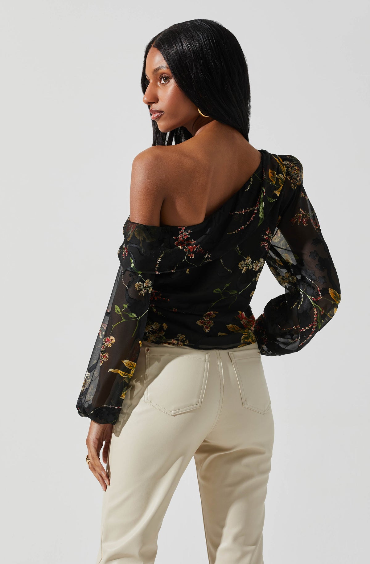 Off Shoulder Floral Ruffle Corset Top – ASTR The Label