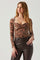 Ren Velvet Burnout Long Sleeve Top