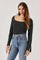 Marina Embellished Square Neck Sweater