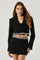 Hazel Rhinestone Trim Cropped Blazer