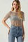 Mckay Rhinestone Mesh Short Sleeve Top