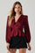 Eliana Satin Puff Sleeve Twist Front Top