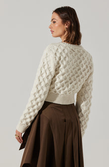 Caila Cable Knit Cropped Sweater– ASTR the Label