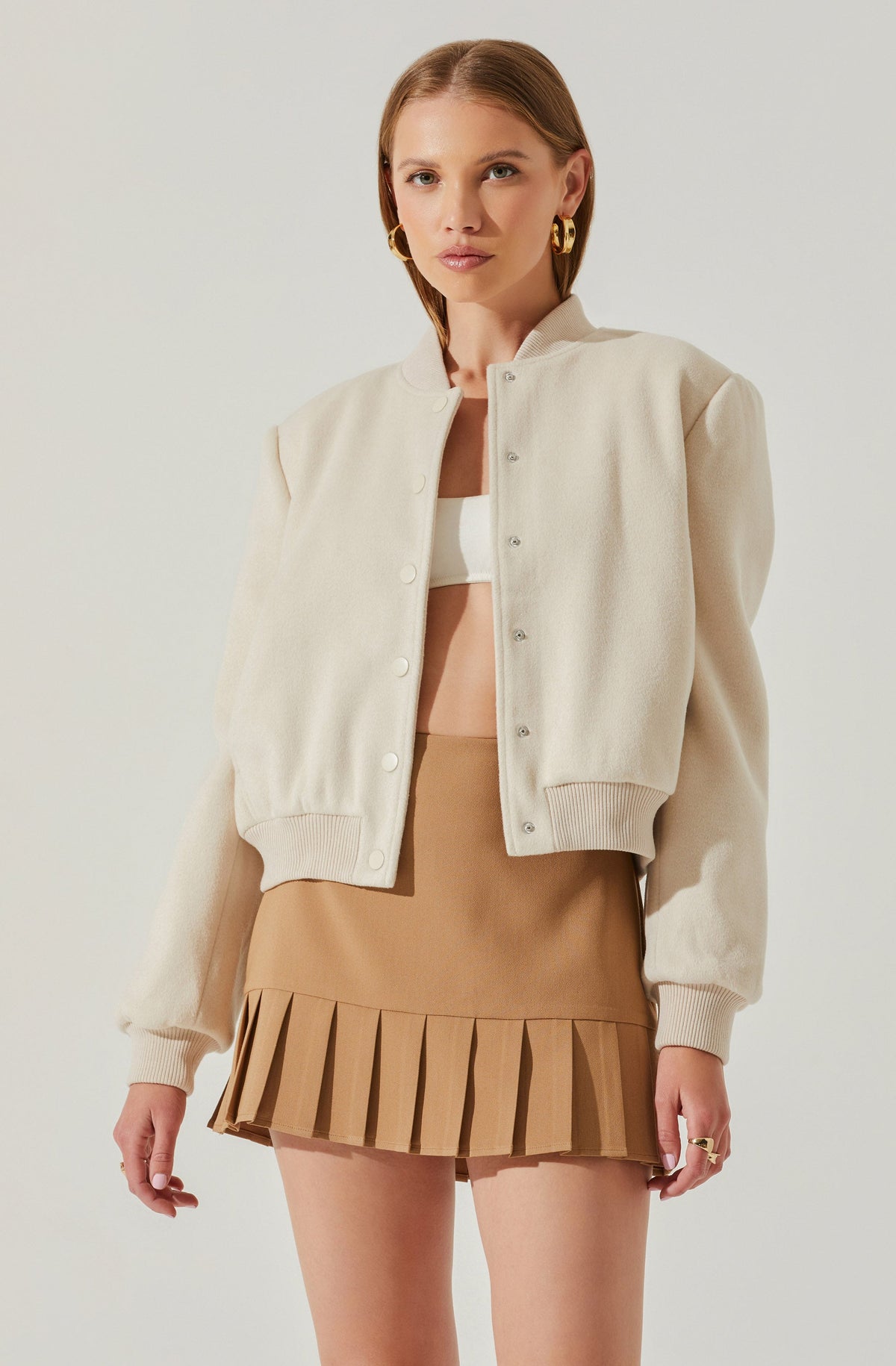 Avianna Faux Leather Bomber Jacket – ASTR The Label