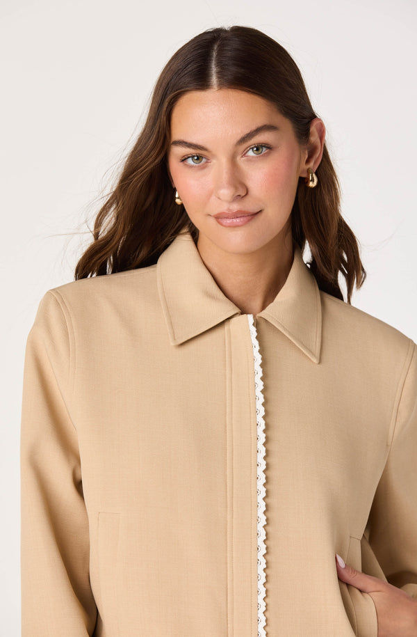 Reid Scallop Trim Bomber Jacket - ASTR the Label