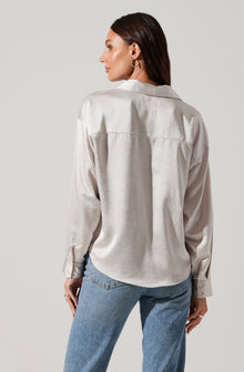 Corrine Satin Button Down Top– ASTR the Label