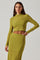 Sticky add to cart - Indah Semi Sheer Mock Neck Long Sleeve Top
