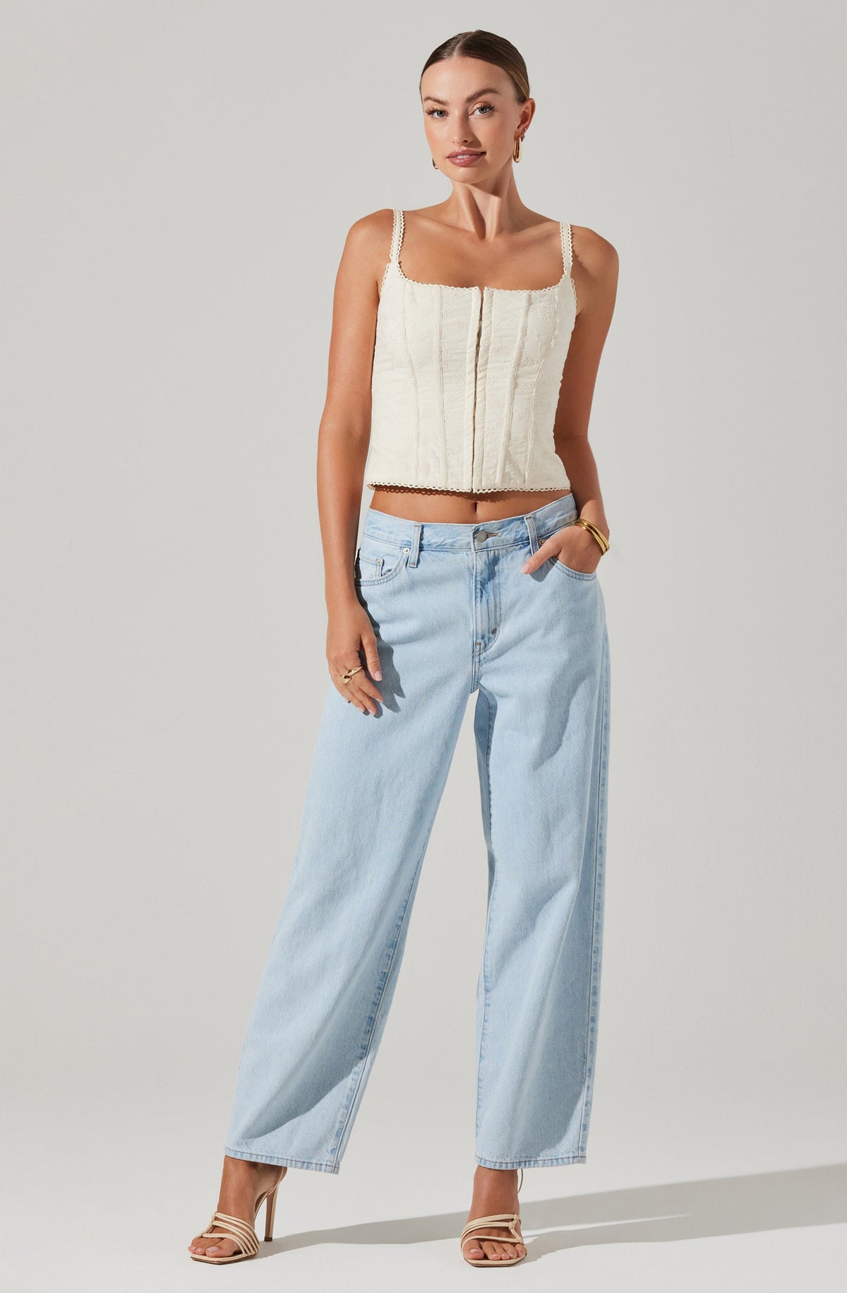 Venus Embroidered Corset Top ASTR the Label