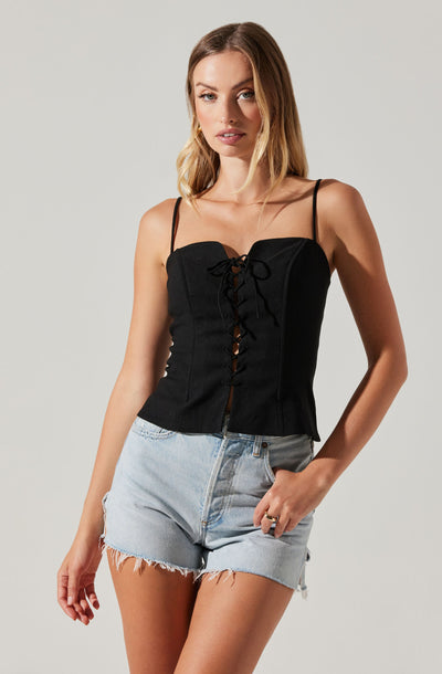 Kylian Lace Up Top