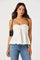 Sticky add to cart - Nerina Twist-Knot Strapless Peplum Top