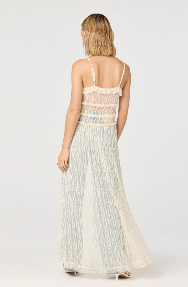Sariyah Lace Flyaway Maxi Tunic Top