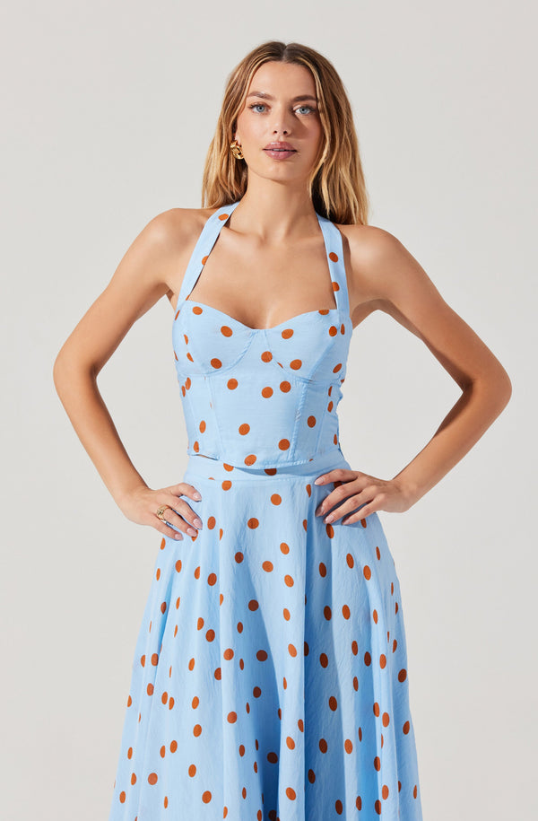 Janie Polka Dot Halter Top - ASTR the Label Janie Polka Dot Halter Top - ASTR the Label