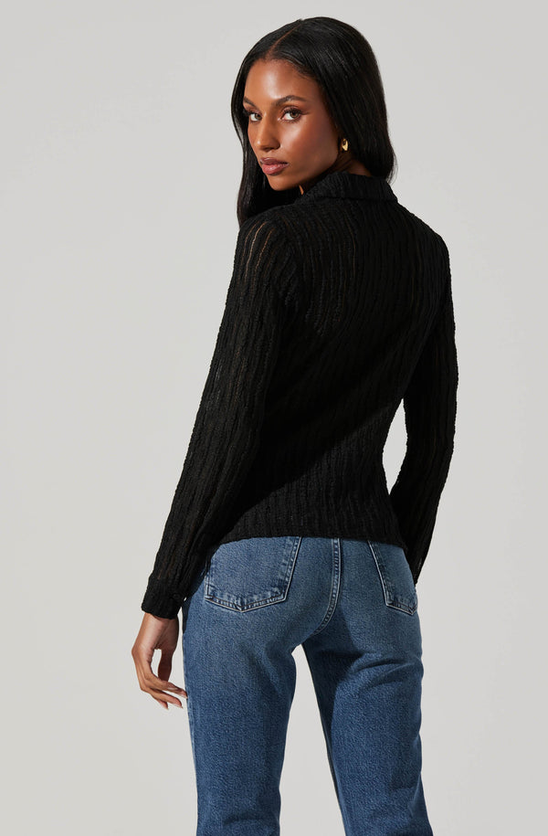 Iryna Sheer Textured Top - ASTR the Label