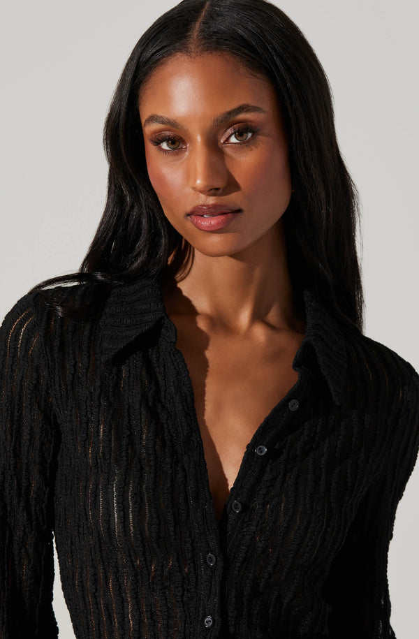 Iryna Sheer Textured Top - ASTR the Label
