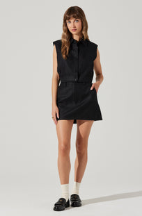 Eula Collared Cropped Vest - ASTR the Label