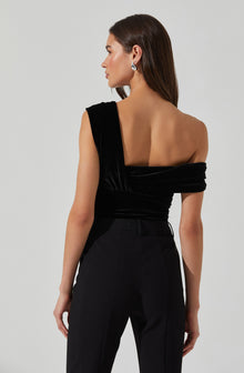 Nera Velvet Off Shoulder Bodysuit– ASTR the Label
