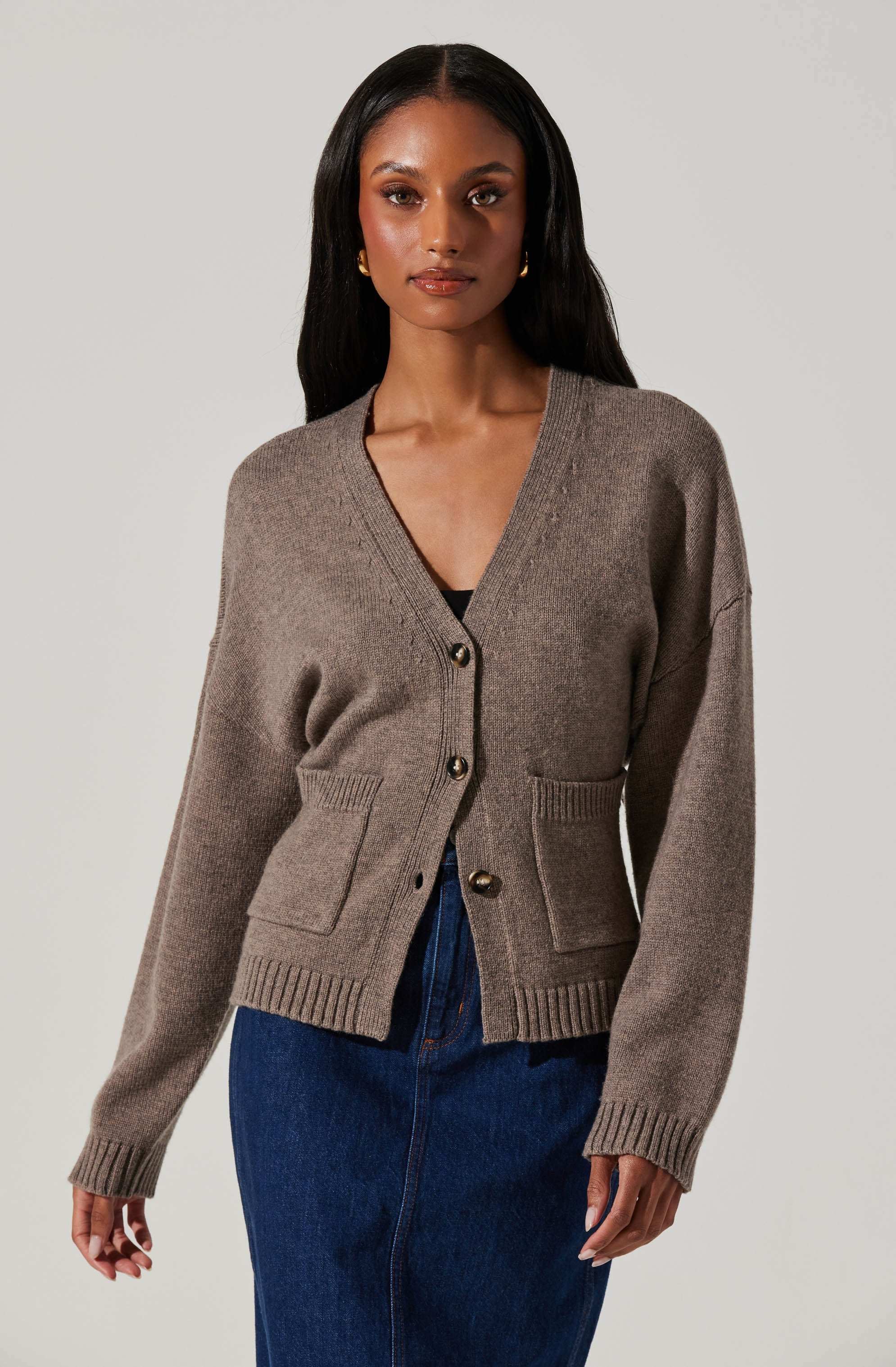 Cardigan: Oversized, knit, floral, ribbed, maxi, button
