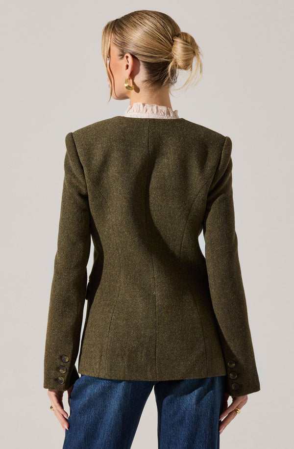 Veste Vintage Bladen Supasax En Tweed Balmoral Taille 40R - Marron - Fabriquée Au Royaume-Uni