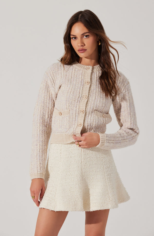 Leyla Contrast Trim Cardigan - ASTR the Label