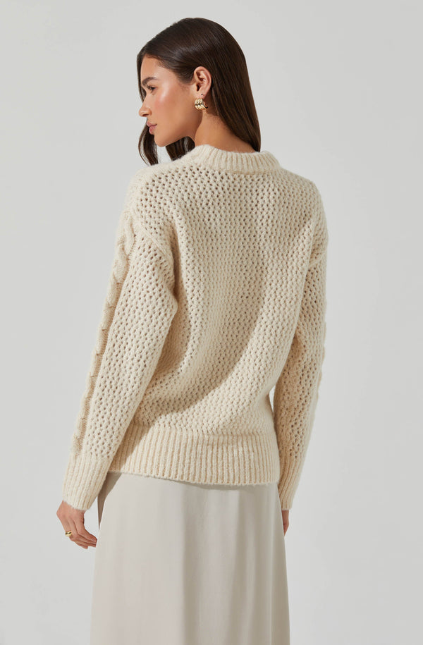 Lisbeth Cable Knit Sweater - ASTR the Label