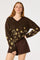 Sticky add to cart - Bowie Brushed Floral V-Neck Sweater